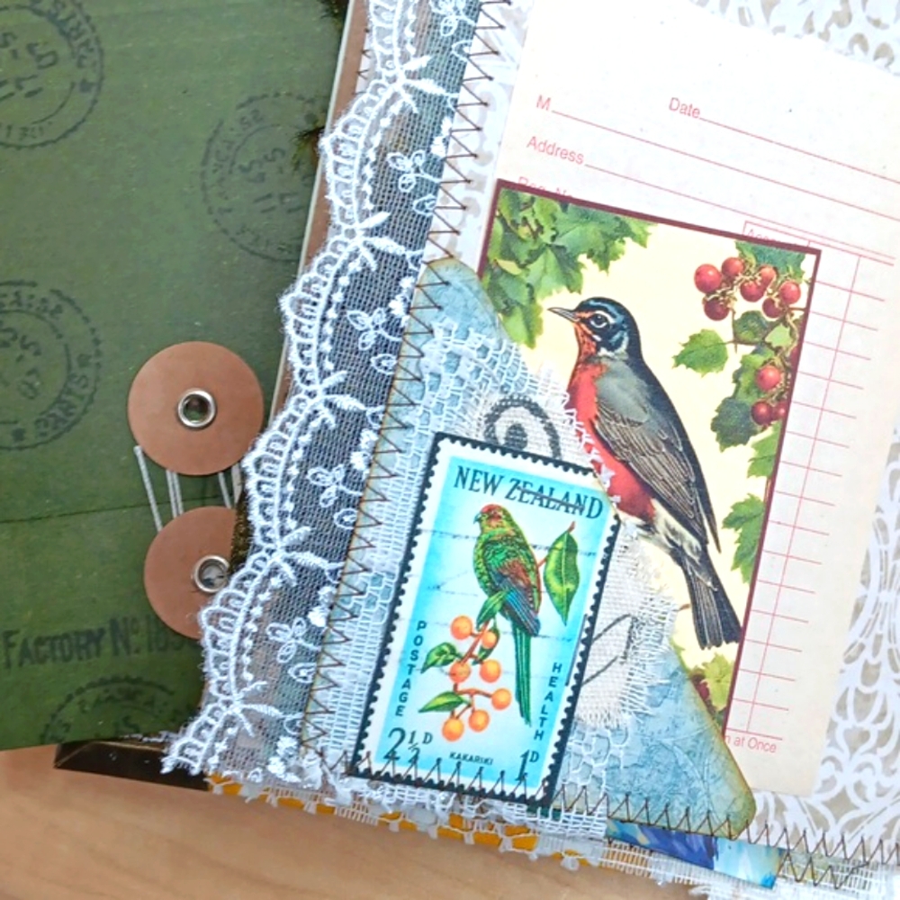 Feathered Beauty Handmade Junk Journal - Picture 8 of 13